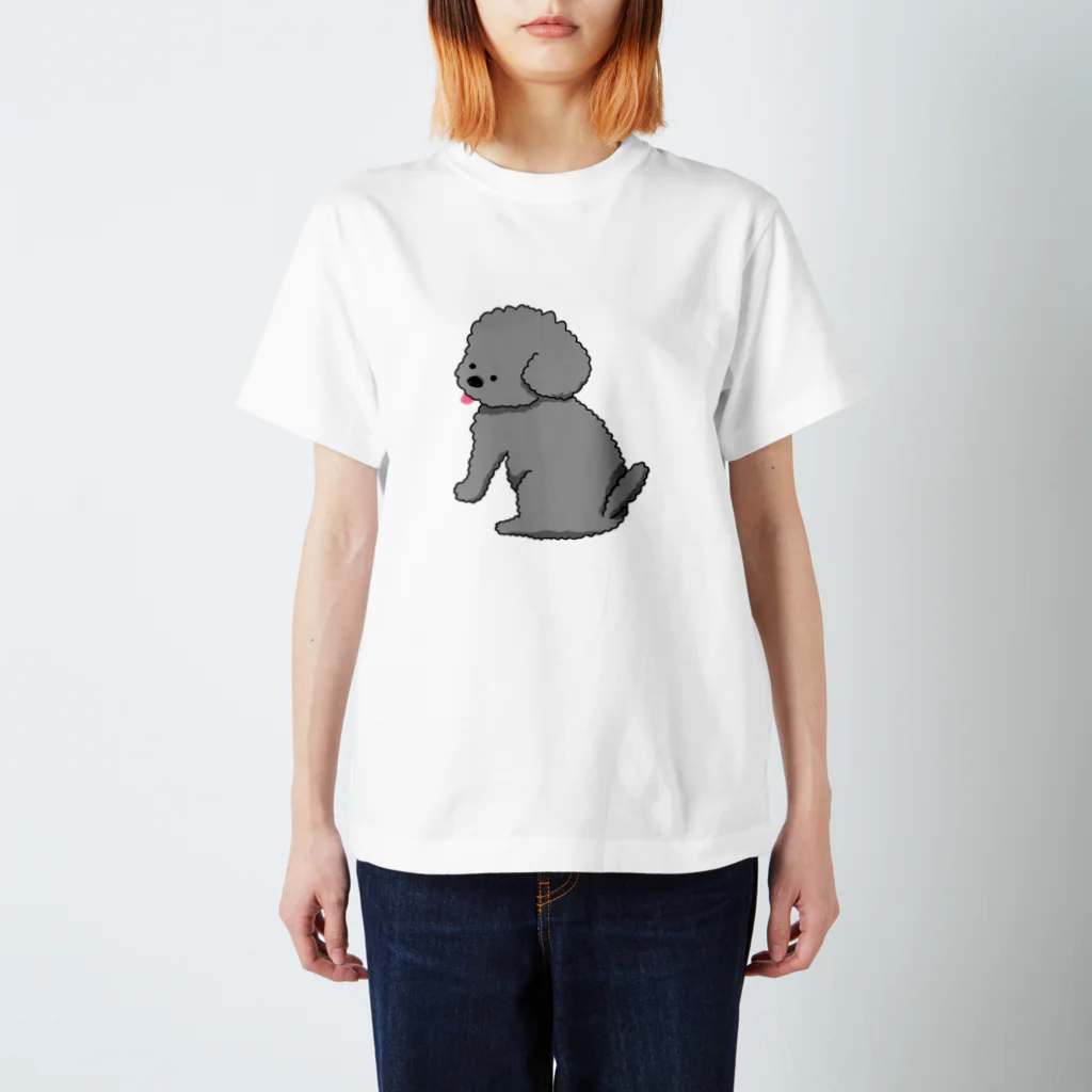 こむぎじいちゃんの息子のこいも🥔のあずき　見返り美人 スタンダードTシャツ