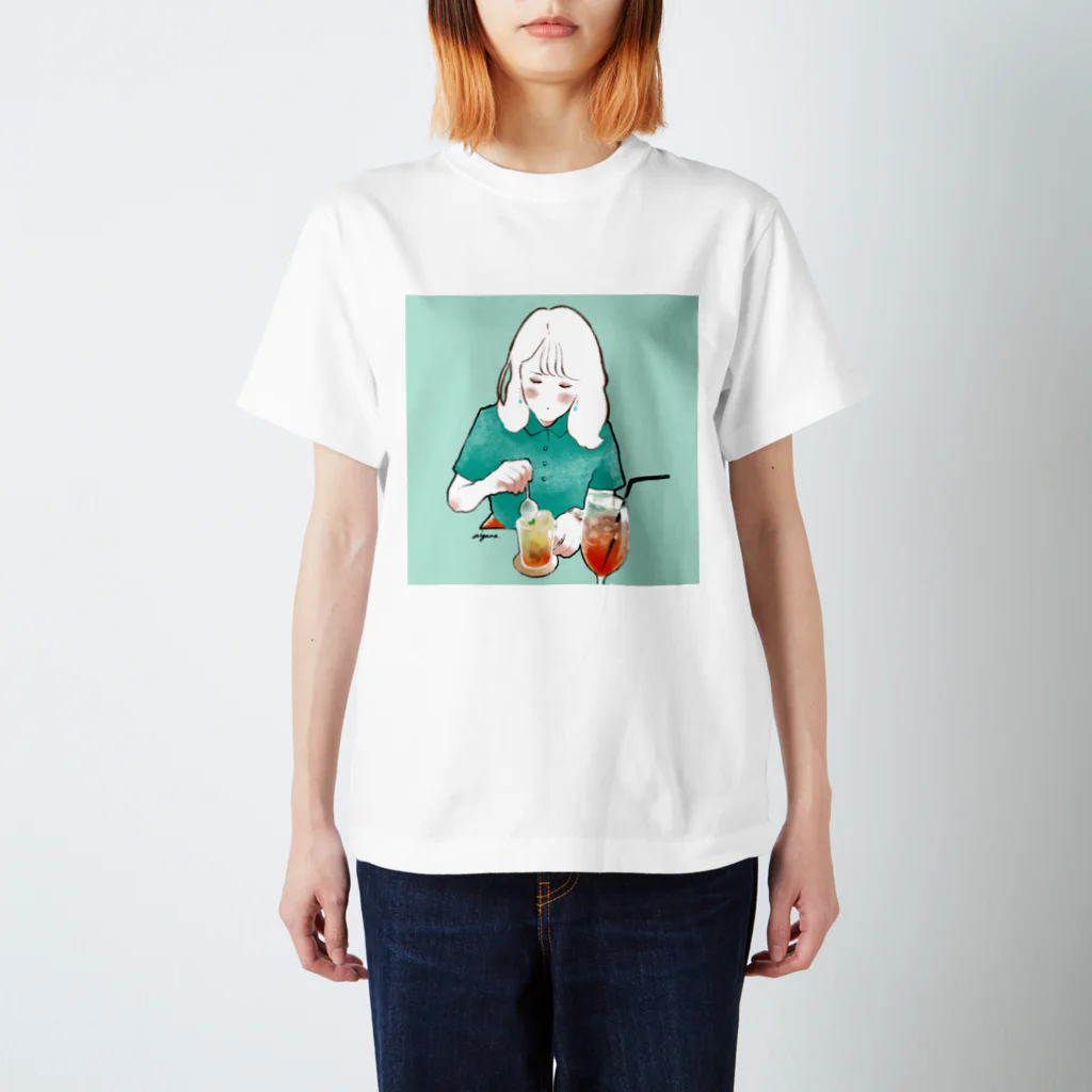 aigamoのあの子とカフェデートTシャツ Regular Fit T-Shirt