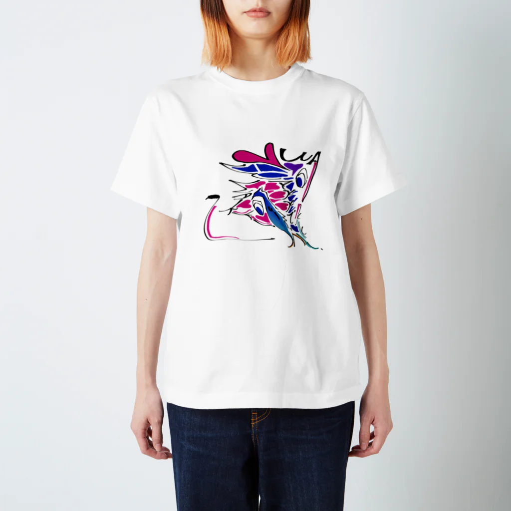 RYO NISHIWAKIのRyo Nishiwaki peacock&quetzal スタンダードTシャツ