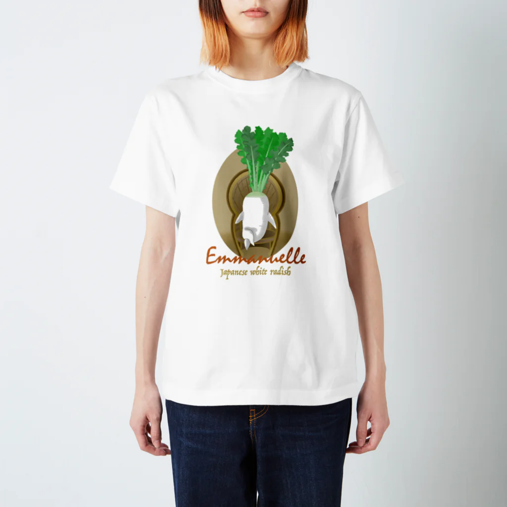 yuccoloのエマニエル大根 スタンダードTシャツ