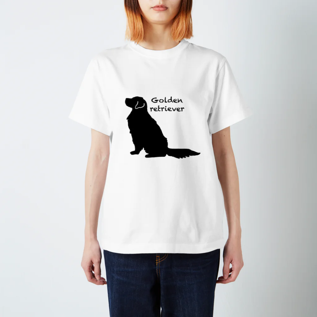 うちのあかりん家のmy dog Golden retriever  スタンダードTシャツ