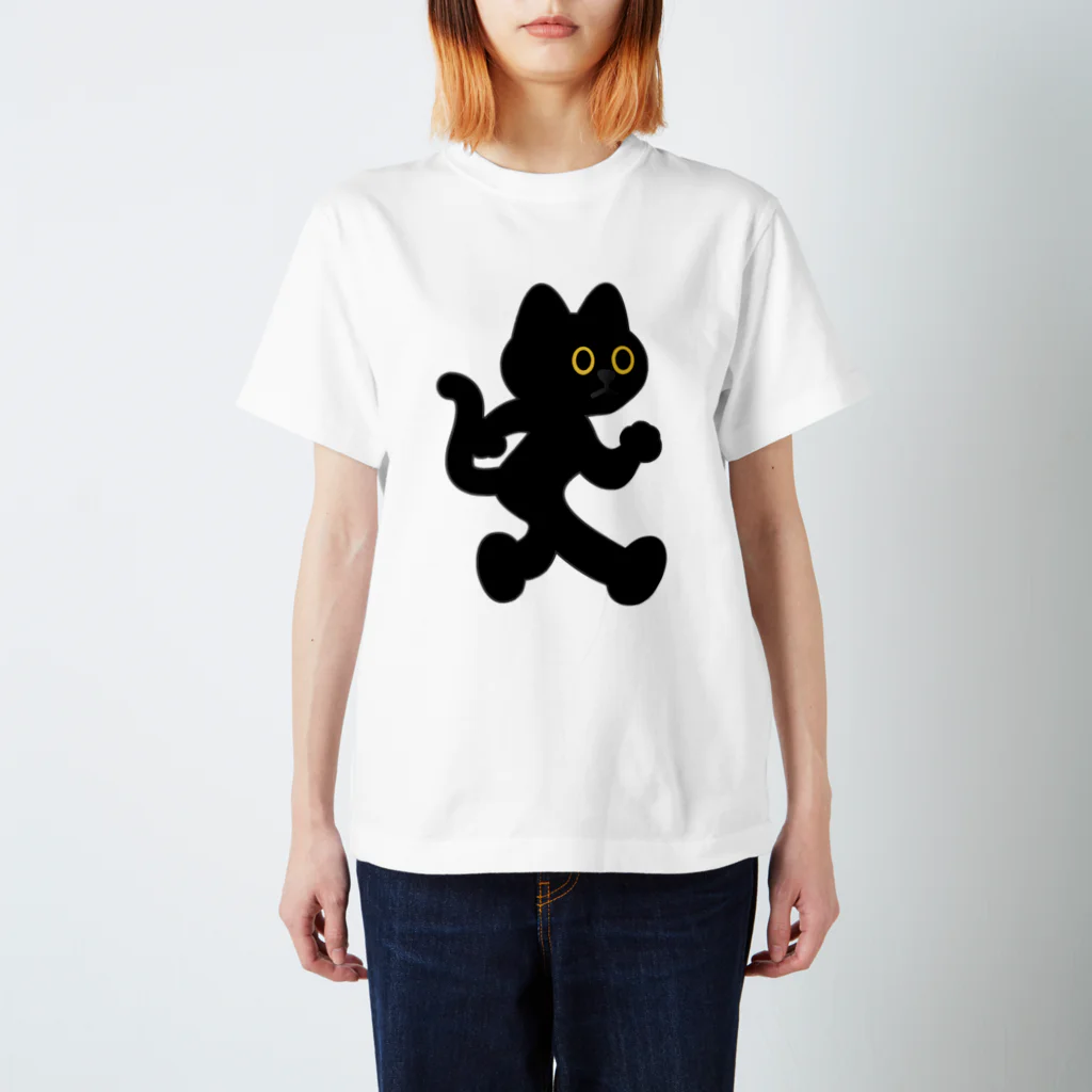 嶌星堂の飛び出し坊や猫 黒猫 Regular Fit T-Shirt