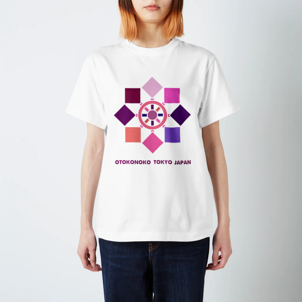 OTOKONOKOTOKYOJAPANのOTOKONOKO(赤風車) Regular Fit T-Shirt