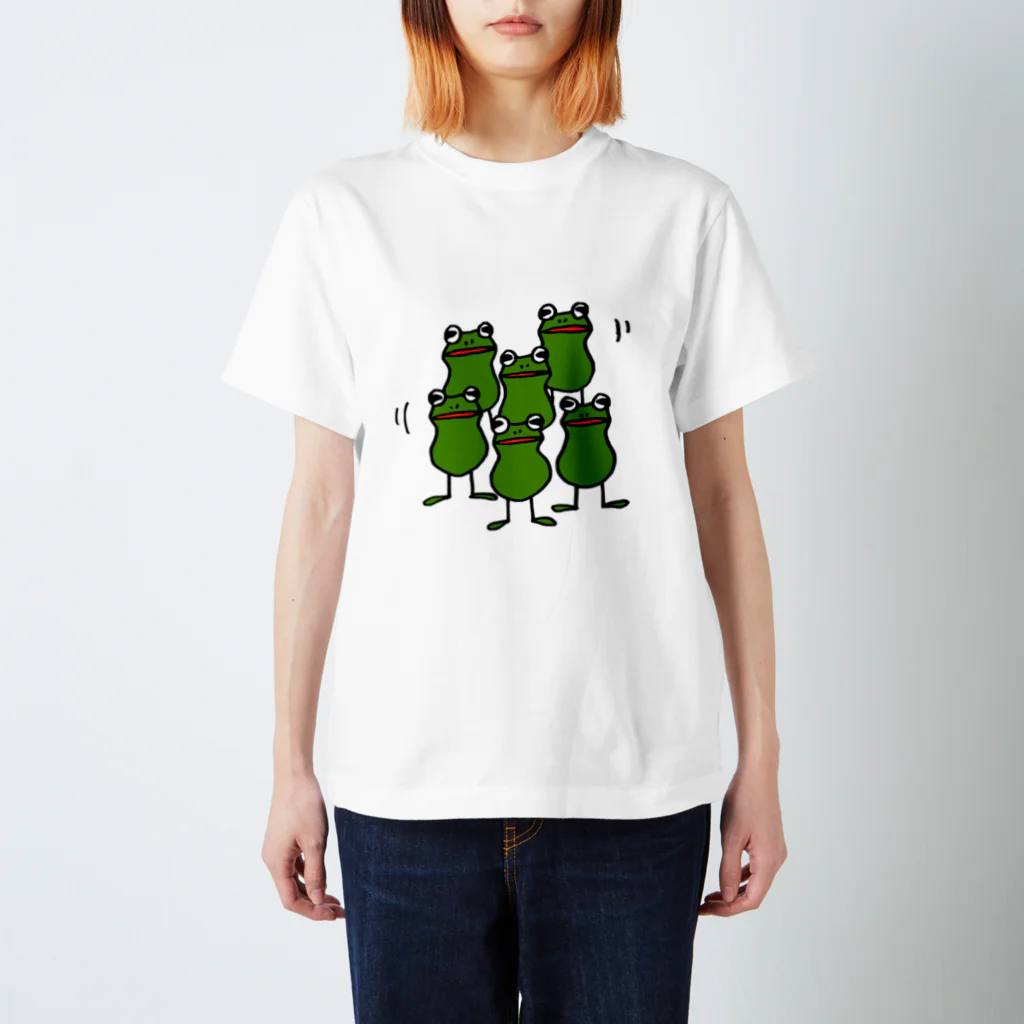 Kinotori55のかえる星人 スタンダードTシャツ