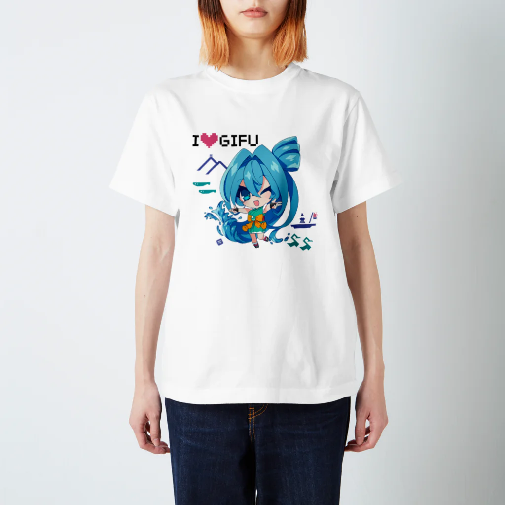 tear#s STOREの長良川ちゃん 岐阜推しver スタンダードTシャツ