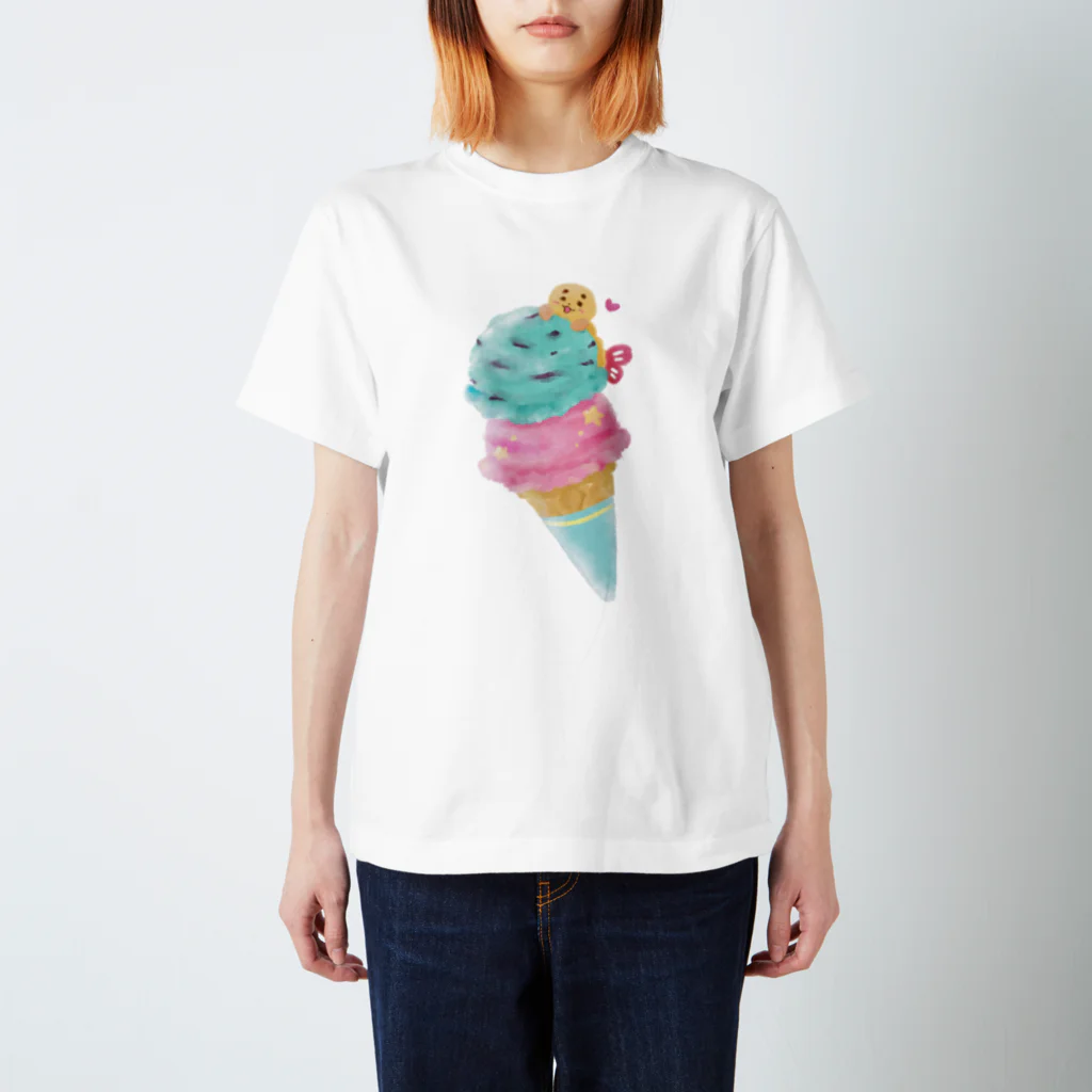 だるいエビフライのハッピーアイスクリーム スタンダードTシャツ