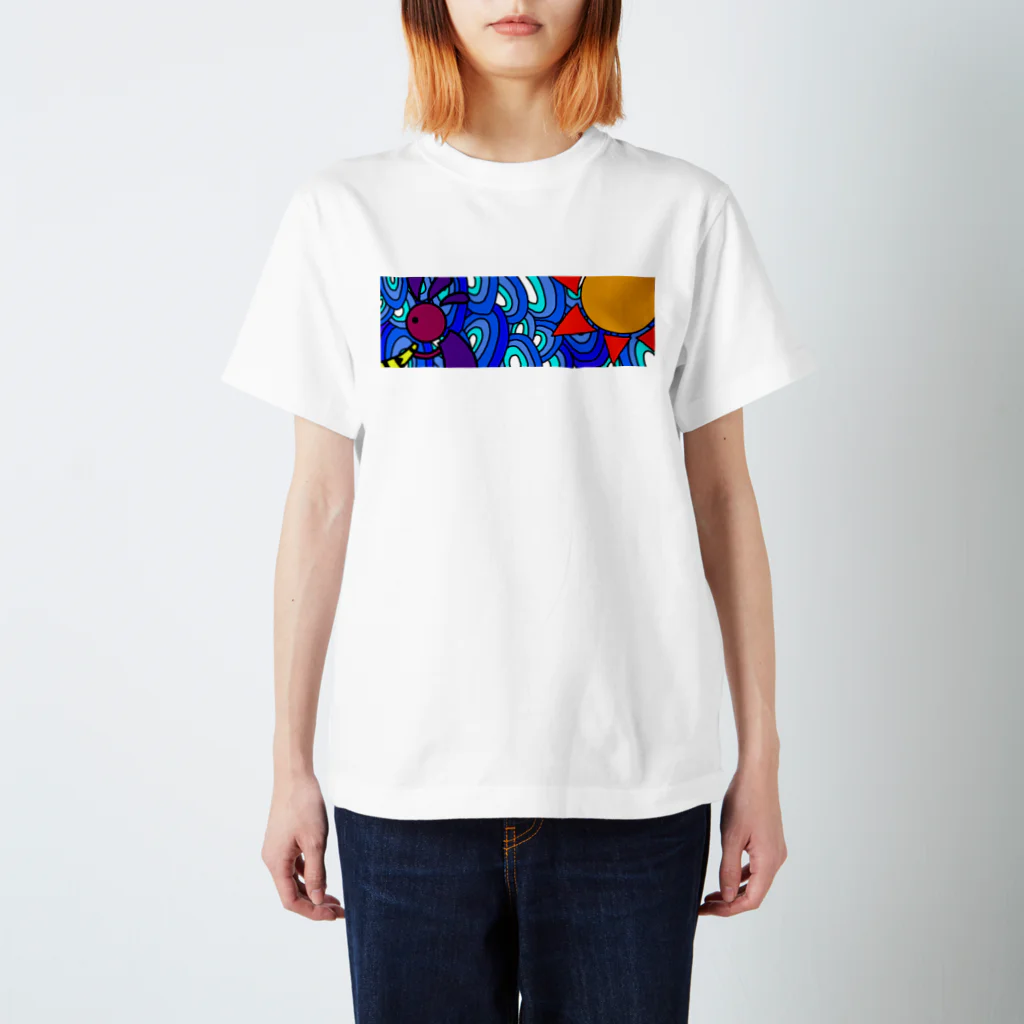 Sugar Oilの海の日のココペリ スタンダードTシャツ