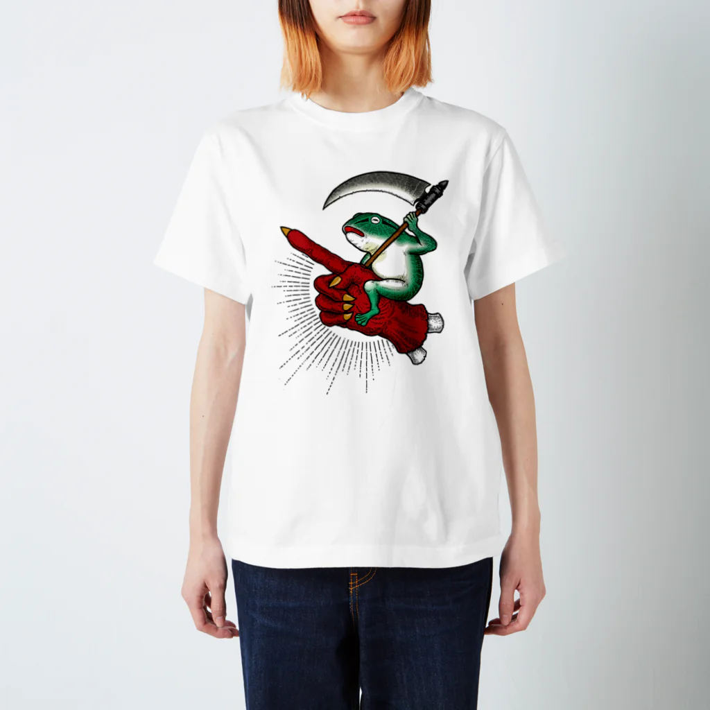 DM7WORKSのお試し支店のBRUTAL FROG ARMY 蛙ライダー スタンダードTシャツ