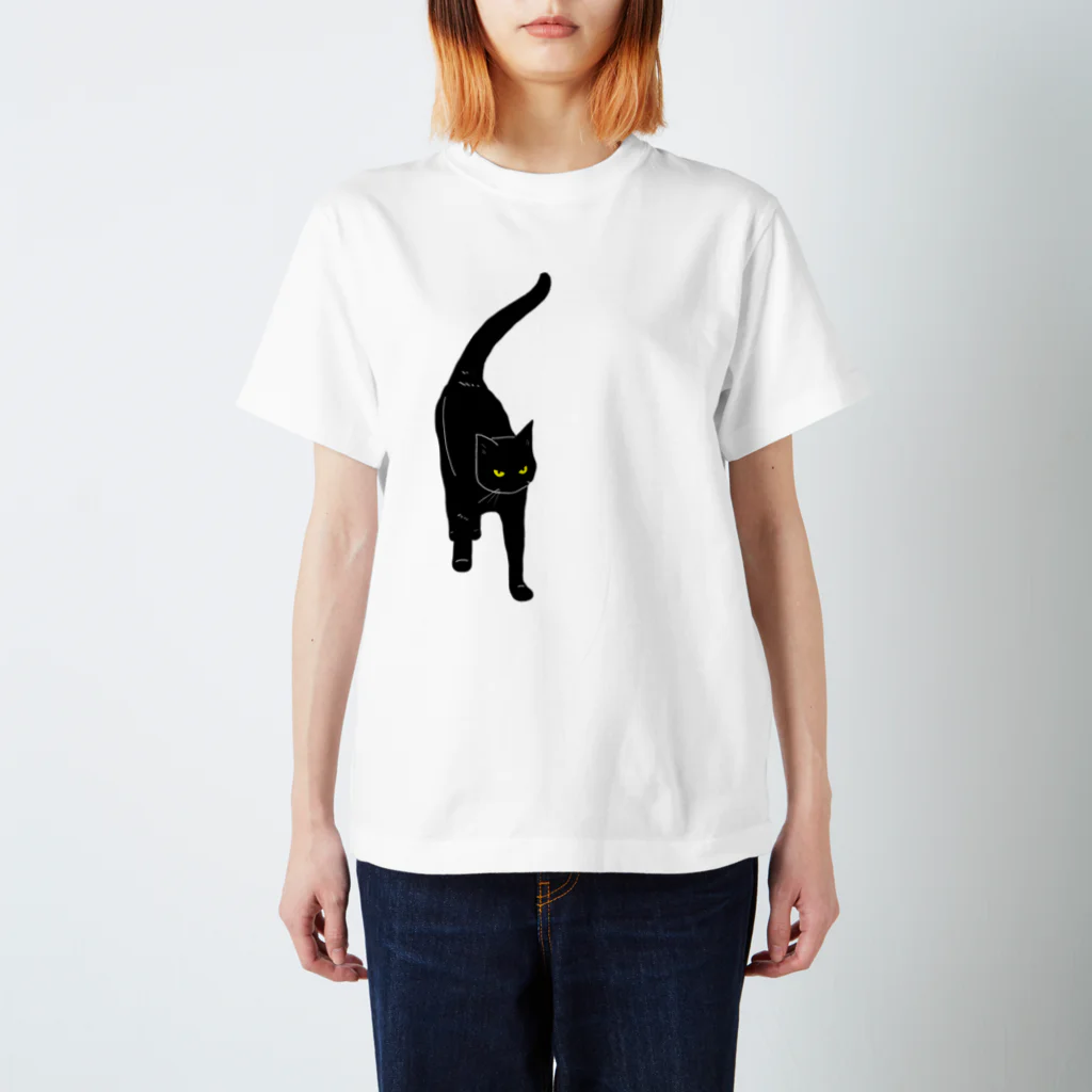 小鳥と映画館の黒猫が来る そして去る 右胸バージョン Regular Fit T-Shirt