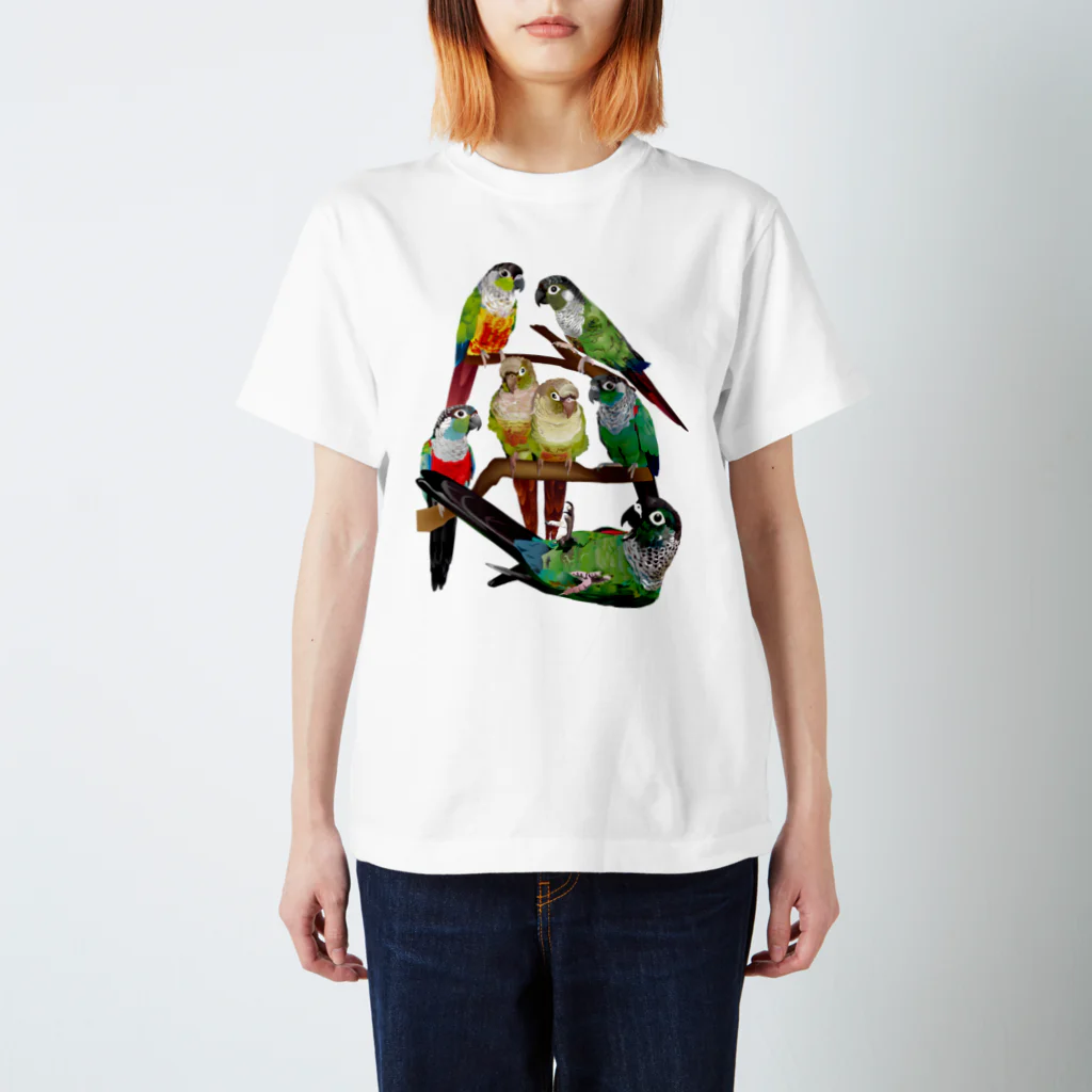 piyopiyobrandのウロコインコいろいろ Regular Fit T-Shirt