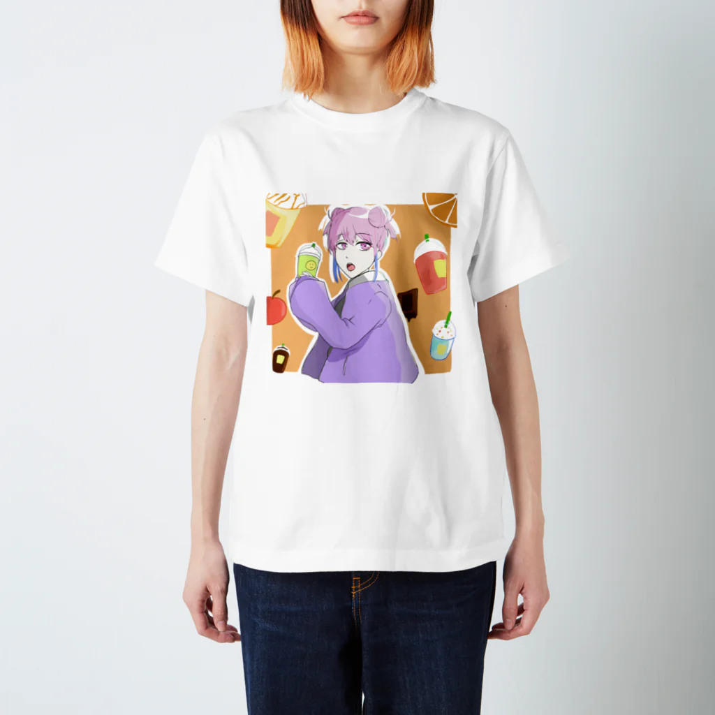 らいおん's SHOPのフラペチーノ大好き女の子 スタンダードTシャツ