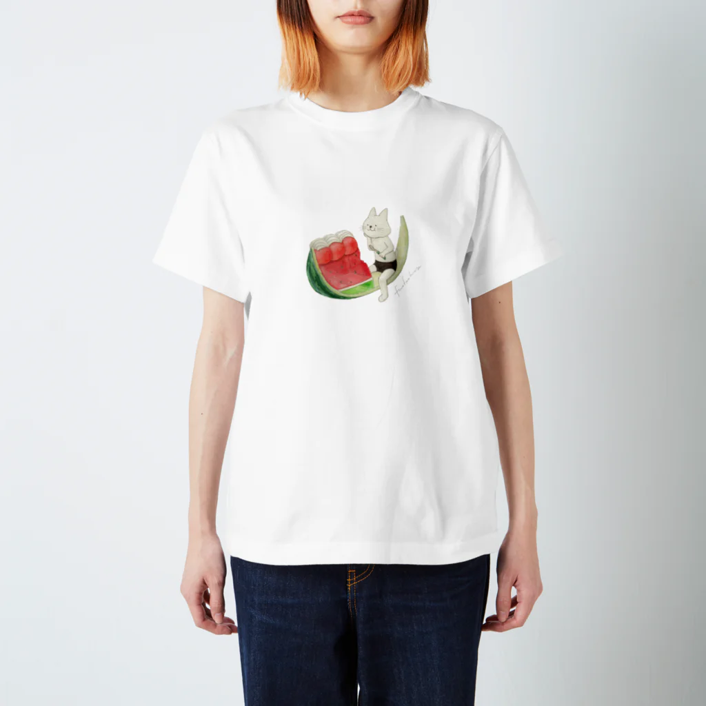 FWAFWA house+のネコぱんとスイカゼリー  Regular Fit T-Shirt