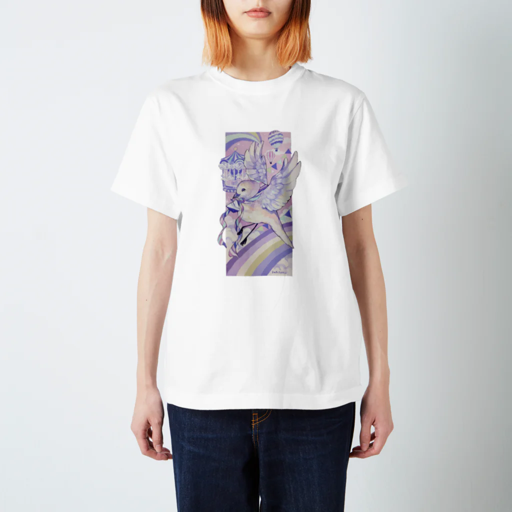 susutoukaの虹×鳥 Regular Fit T-Shirt