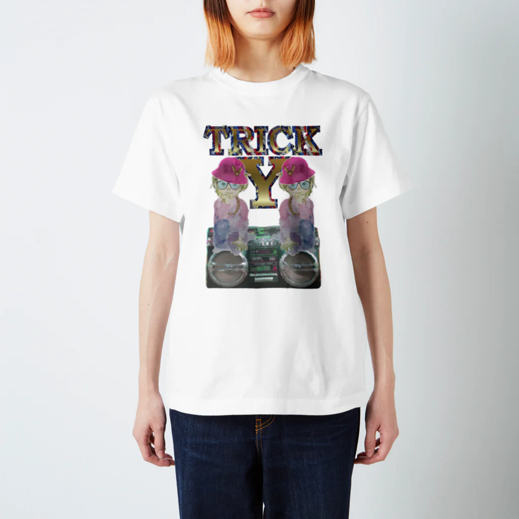 office SANGOLOWのTRICKY TWINZ 2 _blue glassed スタンダードTシャツ