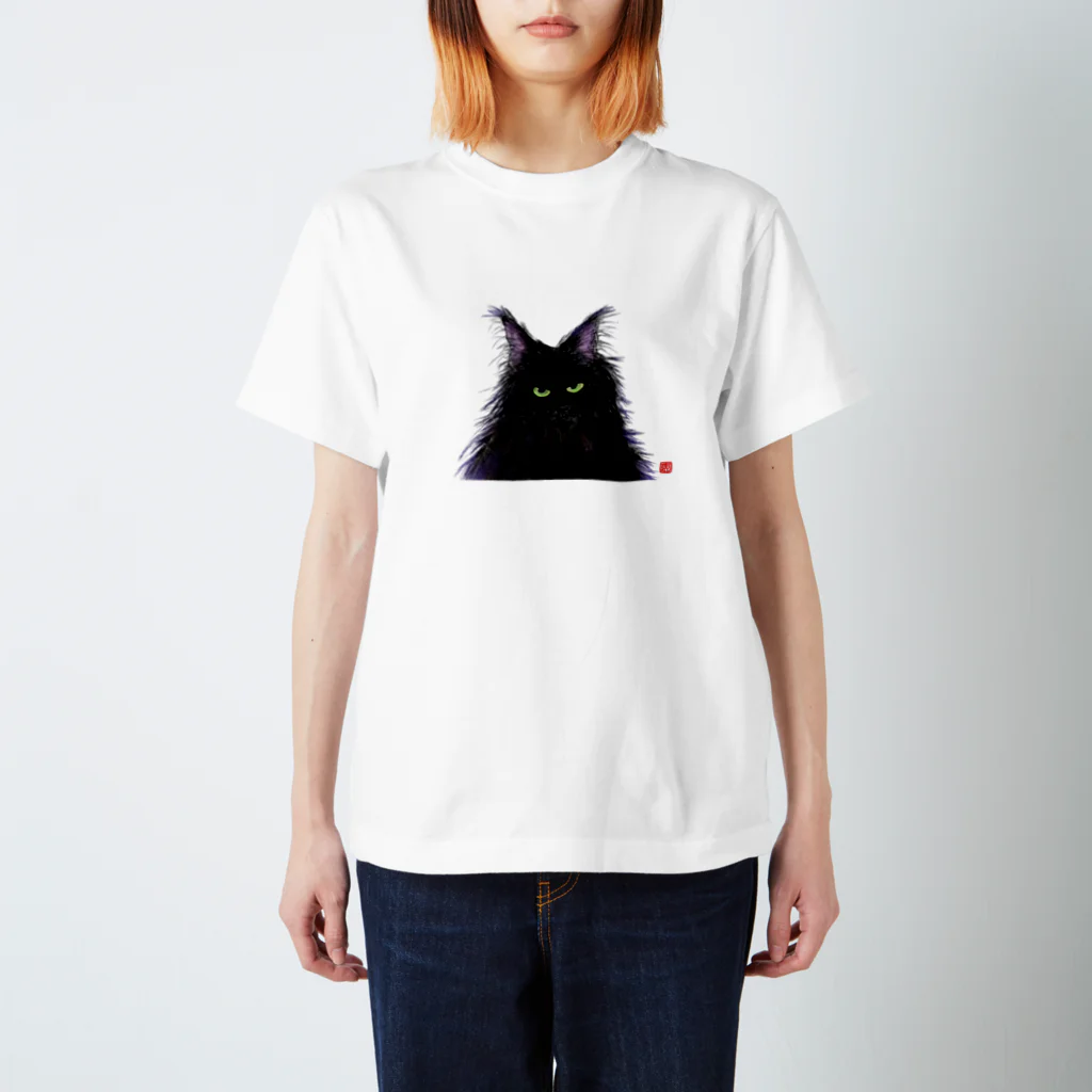 Crazy❤︎for Maincoon 猫🐈‍⬛Love メインクーンに夢中の黒王子　❤︎ メインクーン Regular Fit T-Shirt