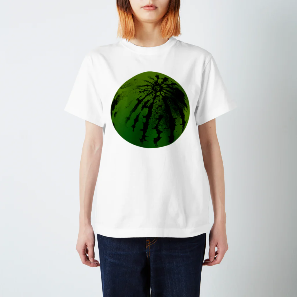 ヨープキャンが気になったのすいか -watermelon- 丸 スタンダードTシャツ