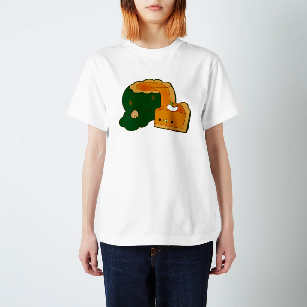 Draw freelyのまるごとかぼちゃプリン スタンダードTシャツ