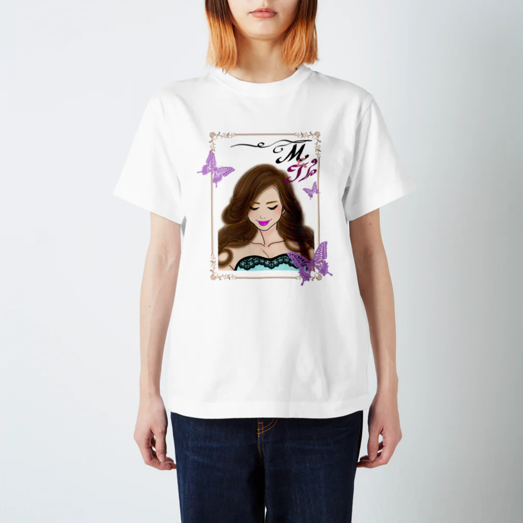 Ｍ✧Ｌｏｖｅｌｏ（エム・ラヴロ）のぴんくりっぷさん♪（Ｍ＆Ｔ）③ スタンダードTシャツ