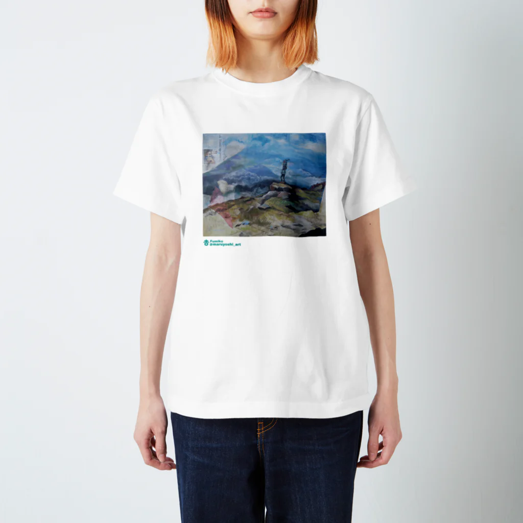 まるよし絵画教室の時空の彼方へ　淡色 Regular Fit T-Shirt