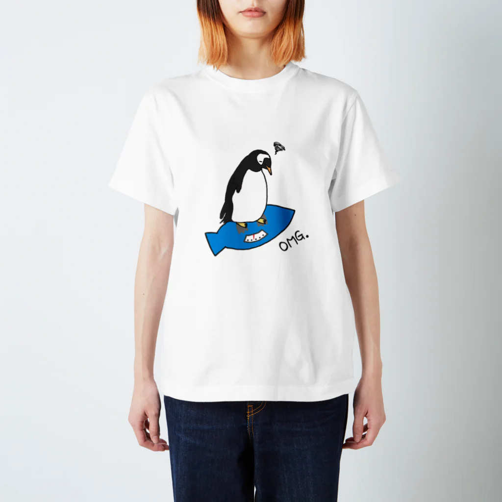 ゆずぽんずの体重を気にするペンギン Regular Fit T-Shirt