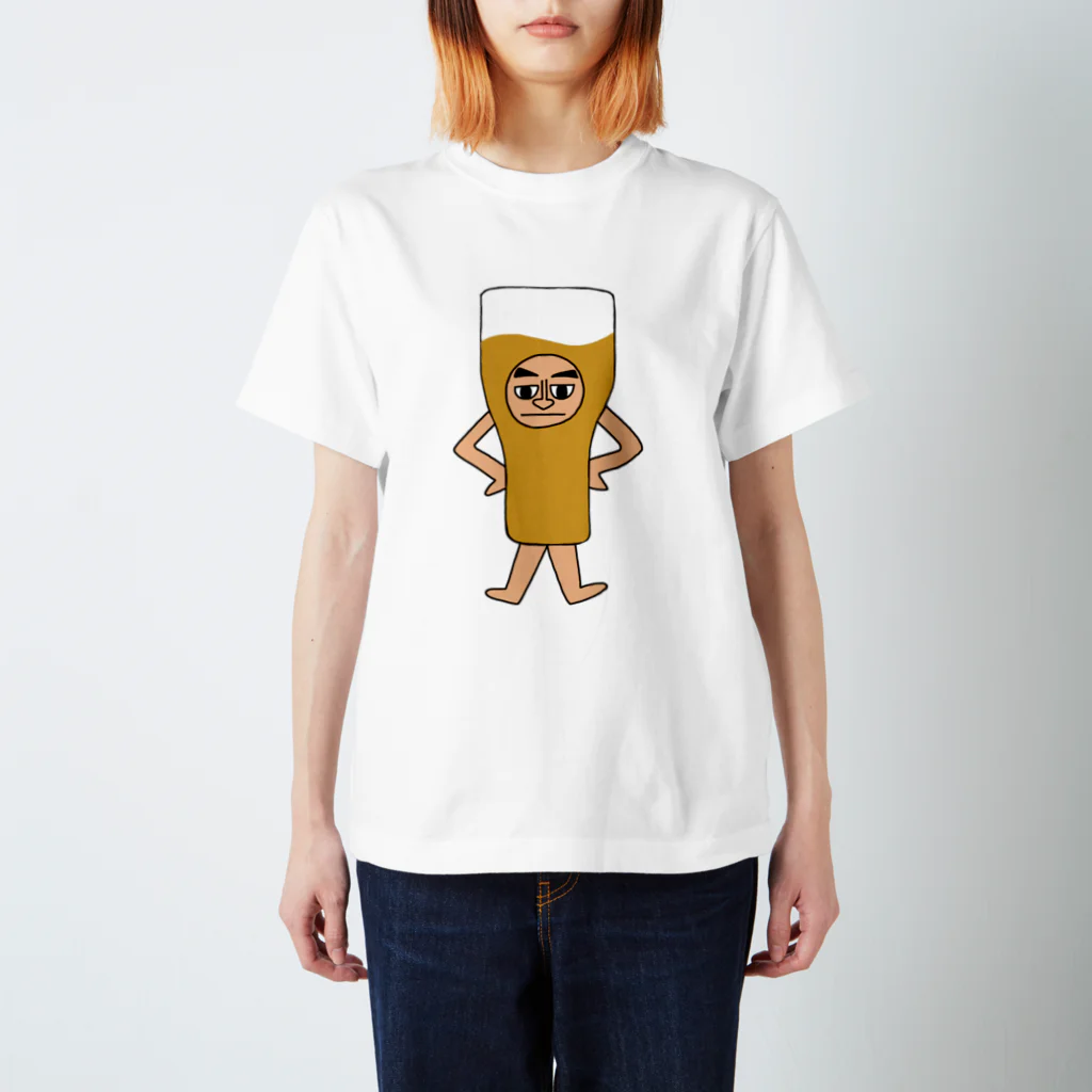 シュールな毎日のビールおじさん スタンダードTシャツ