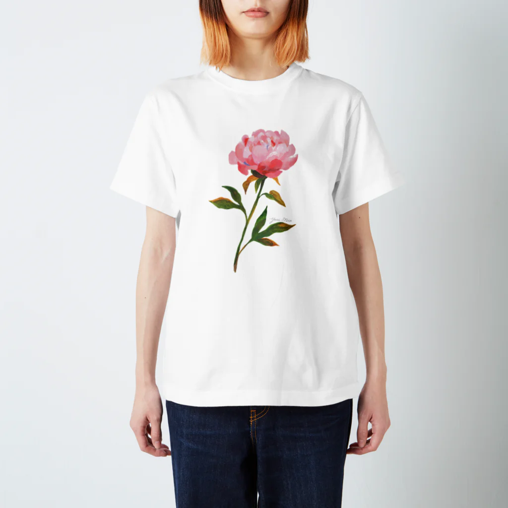 YURI MIUの芍薬 ＊ Pink Peony 01 Regular Fit T-Shirt