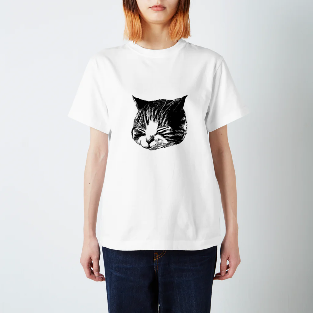 ねこはち🐾イラストレーターののんびり大福猫 スタンダードTシャツ