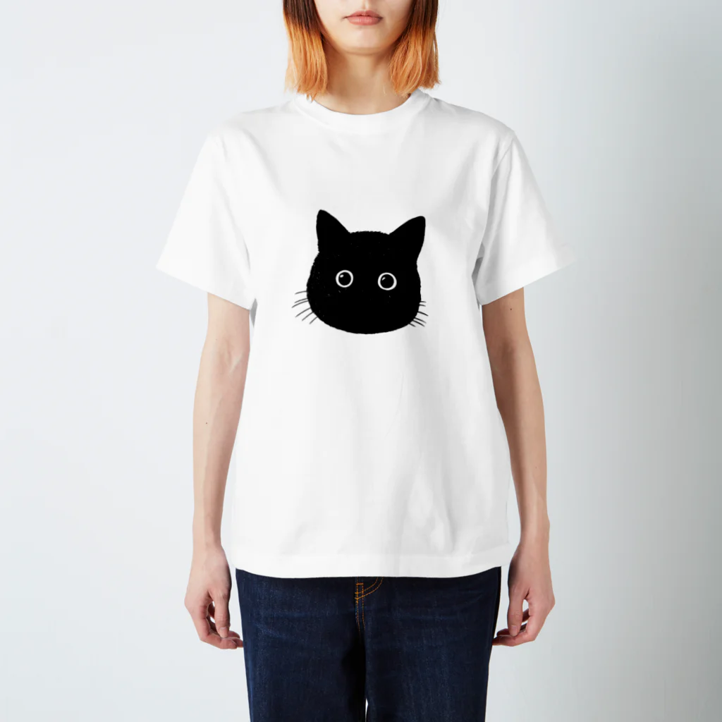 ねこはち🐾イラストレーターののんびり黒にゃん スタンダードTシャツ