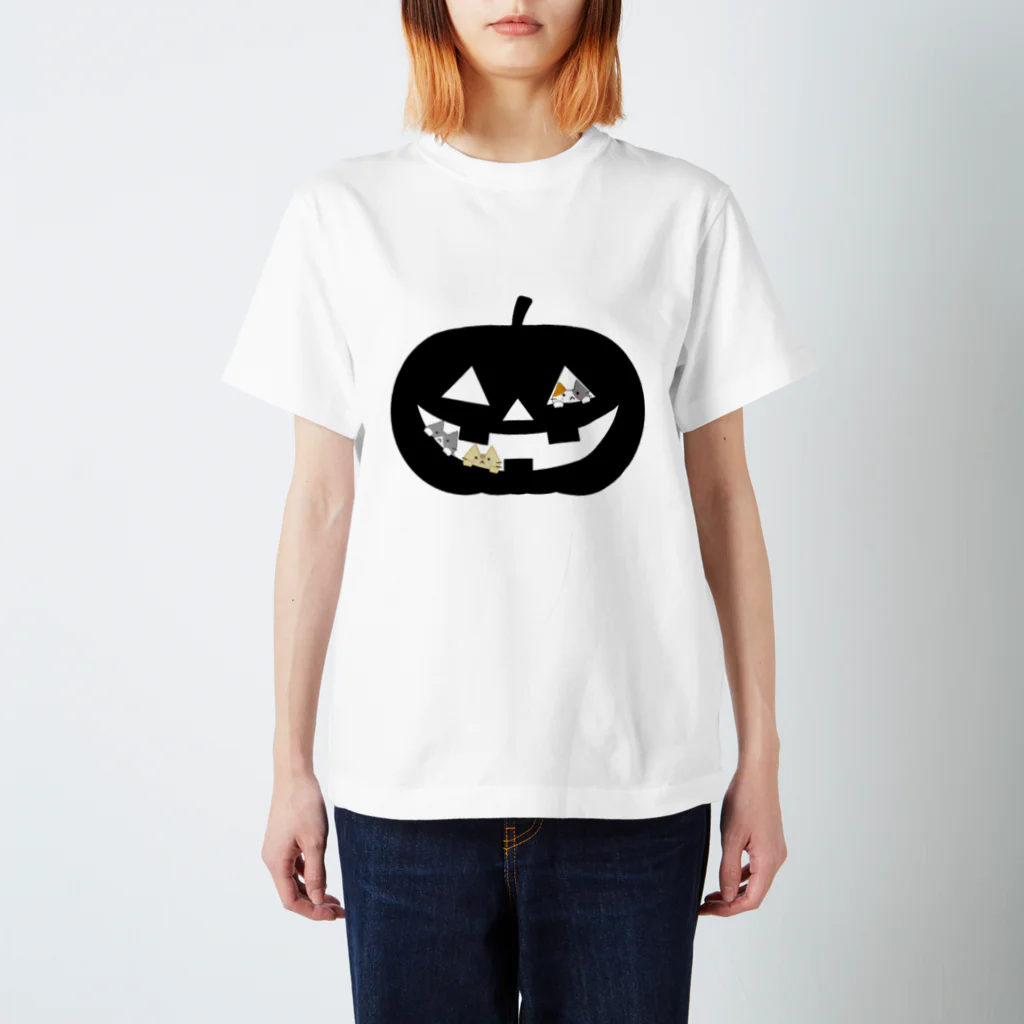めいぷるのかぼちゃにゃ(シルエット) Regular Fit T-Shirt