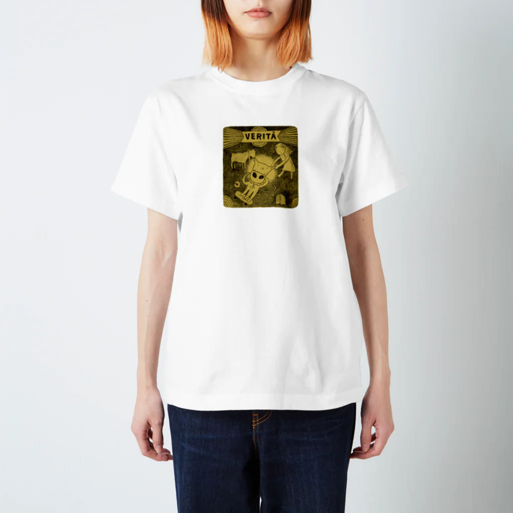 fantafonteのfantafonte_LPI_Yellow Regular Fit T-Shirt