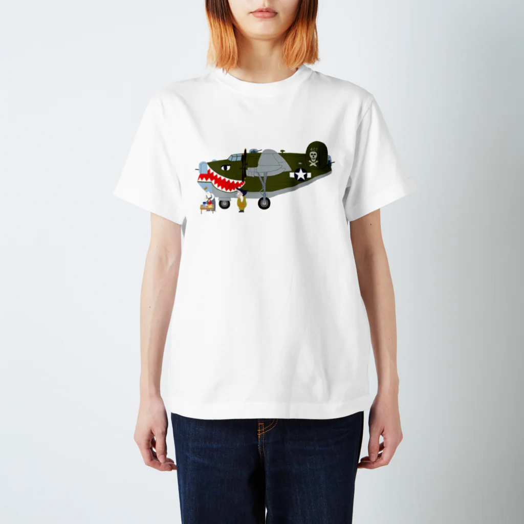 SKULL-2のすろくまノーズアートB-24 Regular Fit T-Shirt