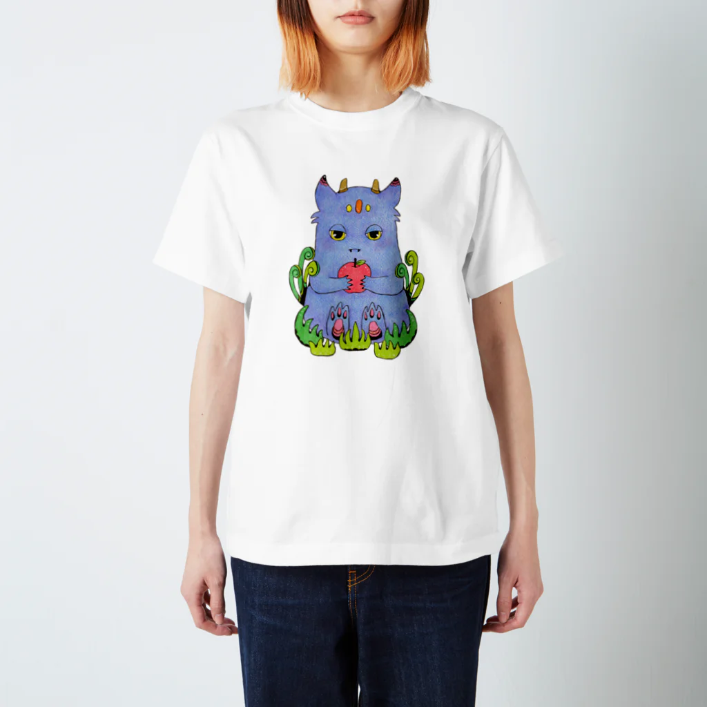 touriの怪獣とりんご Regular Fit T-Shirt