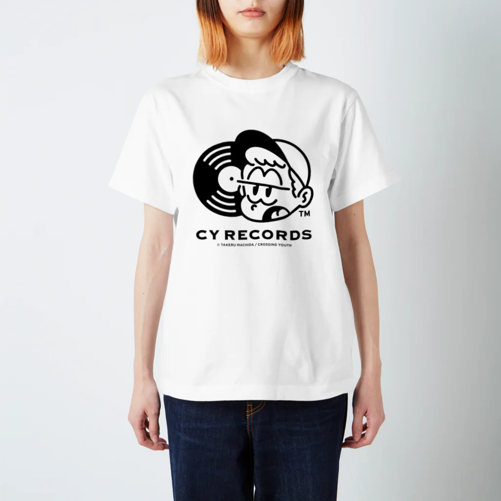 マチダタケルのSUZURIのお店のCY RECORDS™️ Regular Fit T-Shirt