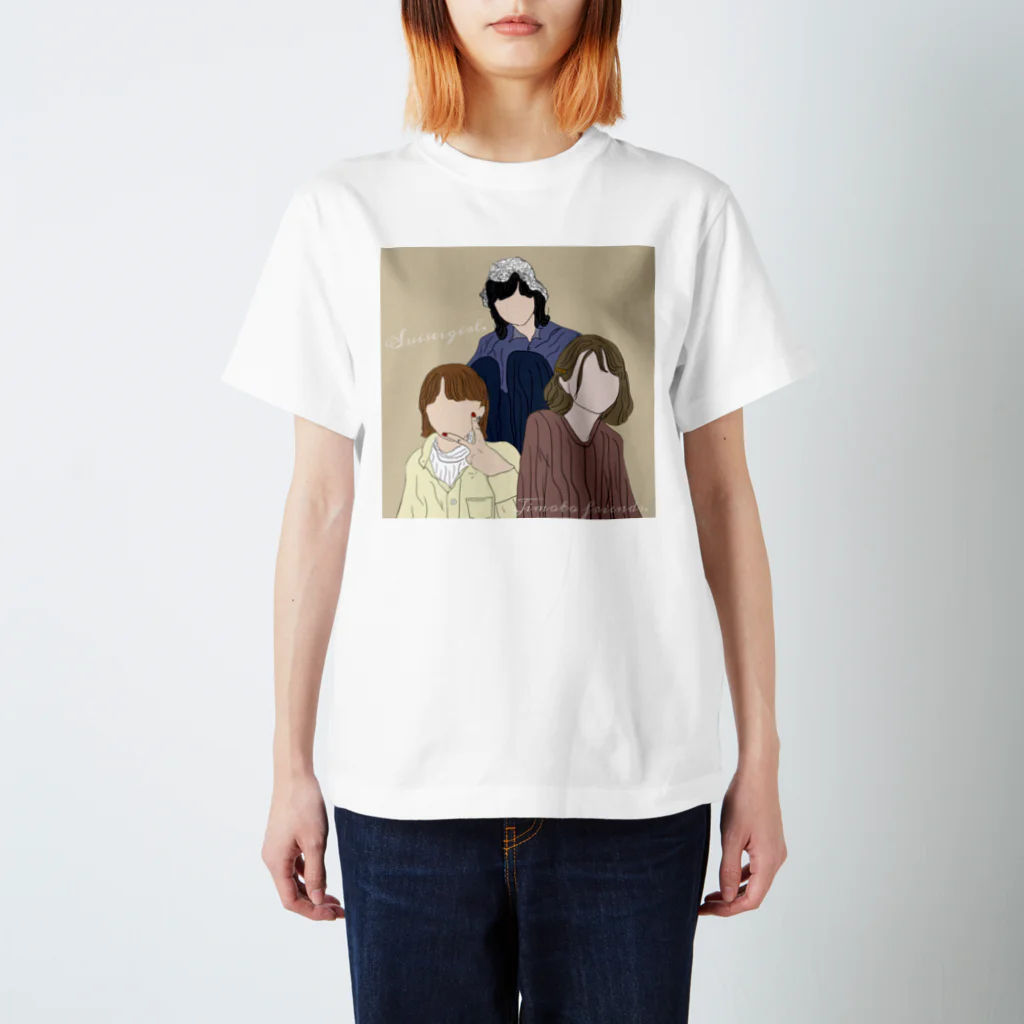 水星がーる。のJimoto  friends Tシャツ 両面3人ver.② Regular Fit T-Shirt