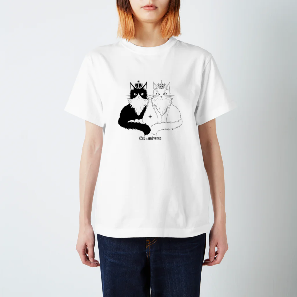 sweets catの冠と二匹のねこ スタンダードTシャツ