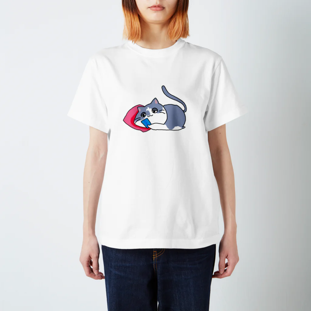 ゆうひのおみせのだらりとするネコ スタンダードTシャツ