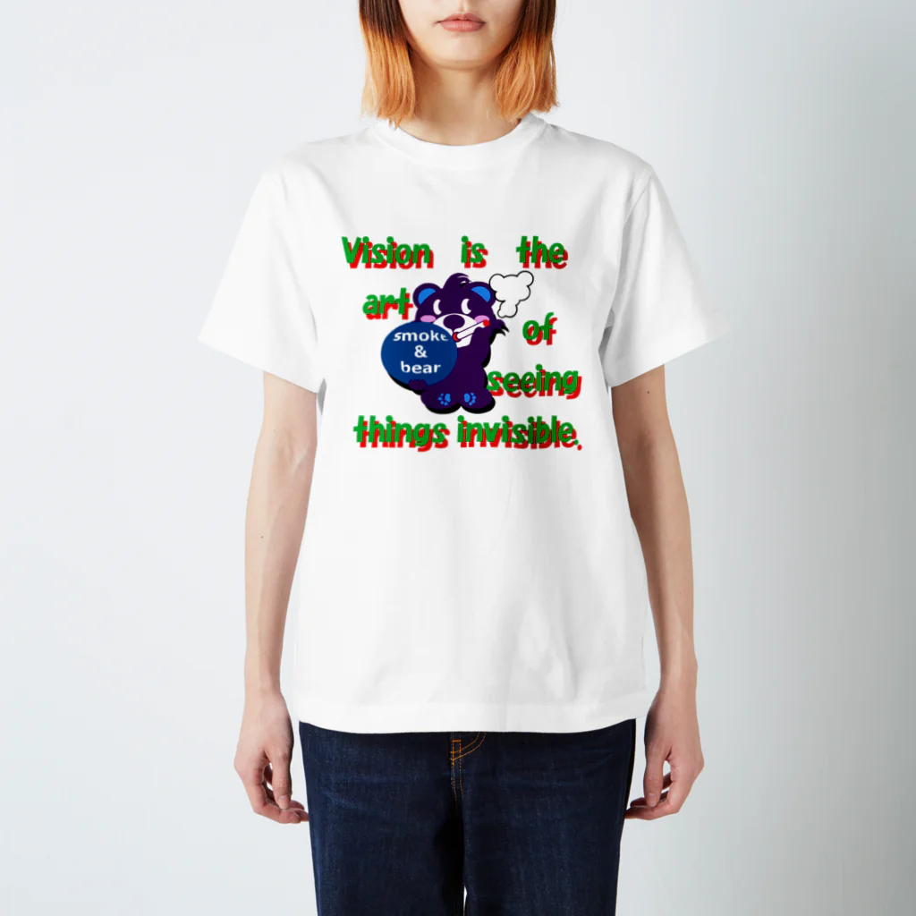 オリジナルデザインTシャツ　SMOKIN'のくるりんモクモックマC紫 スタンダードTシャツ