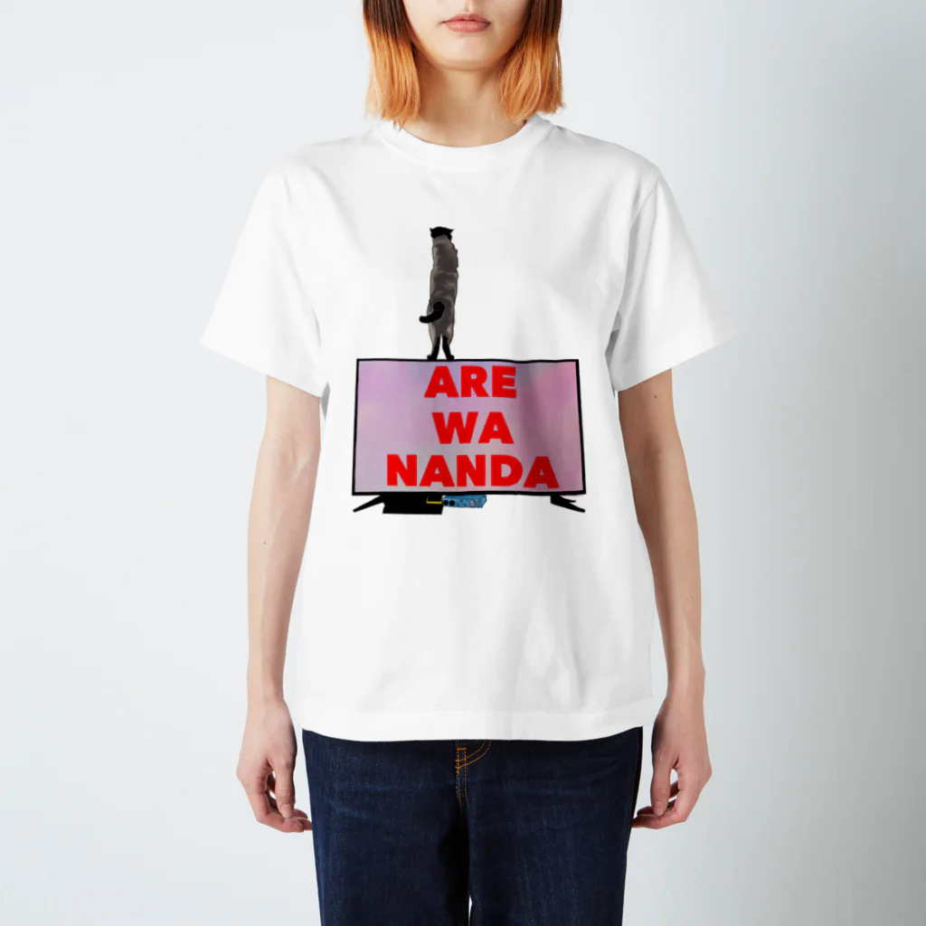 MOWbのW-001 ARE WA NANDA スタンダードTシャツ