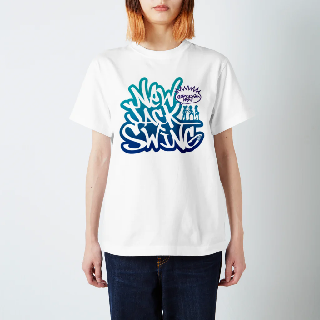 FOXY COLORSのNew Jack Swing blue  Regular Fit T-Shirt