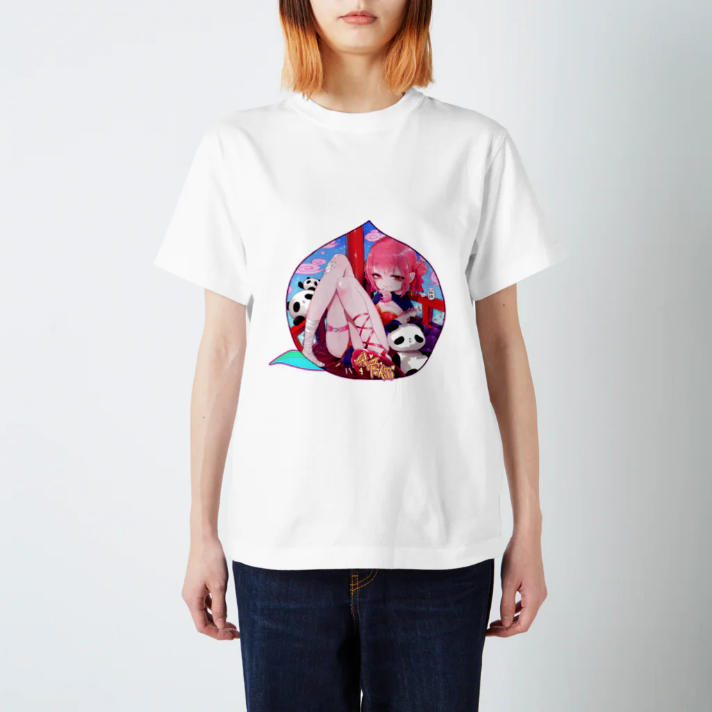 桃色摩天楼のピンクチャイナ娘 Regular Fit T-Shirt