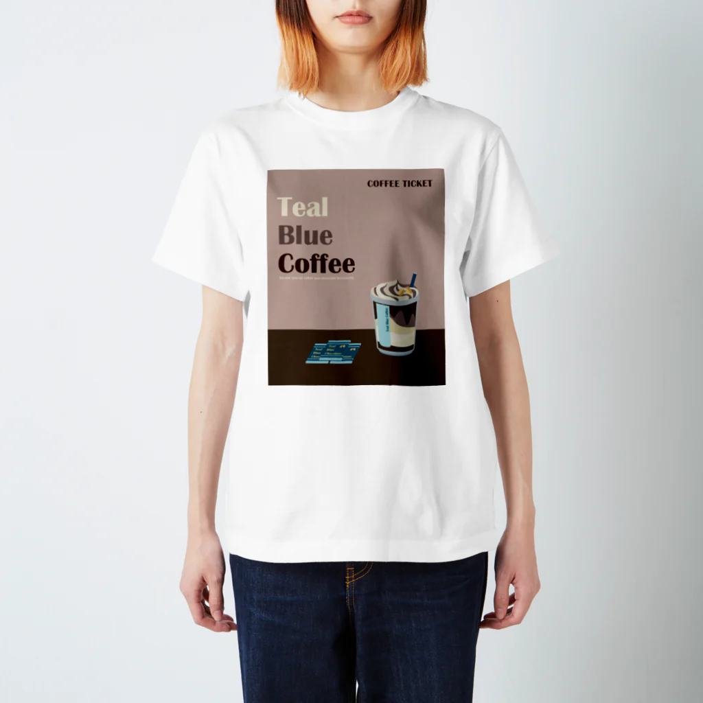 Teal Blue CoffeeのCoffee frappe Regular Fit T-Shirt