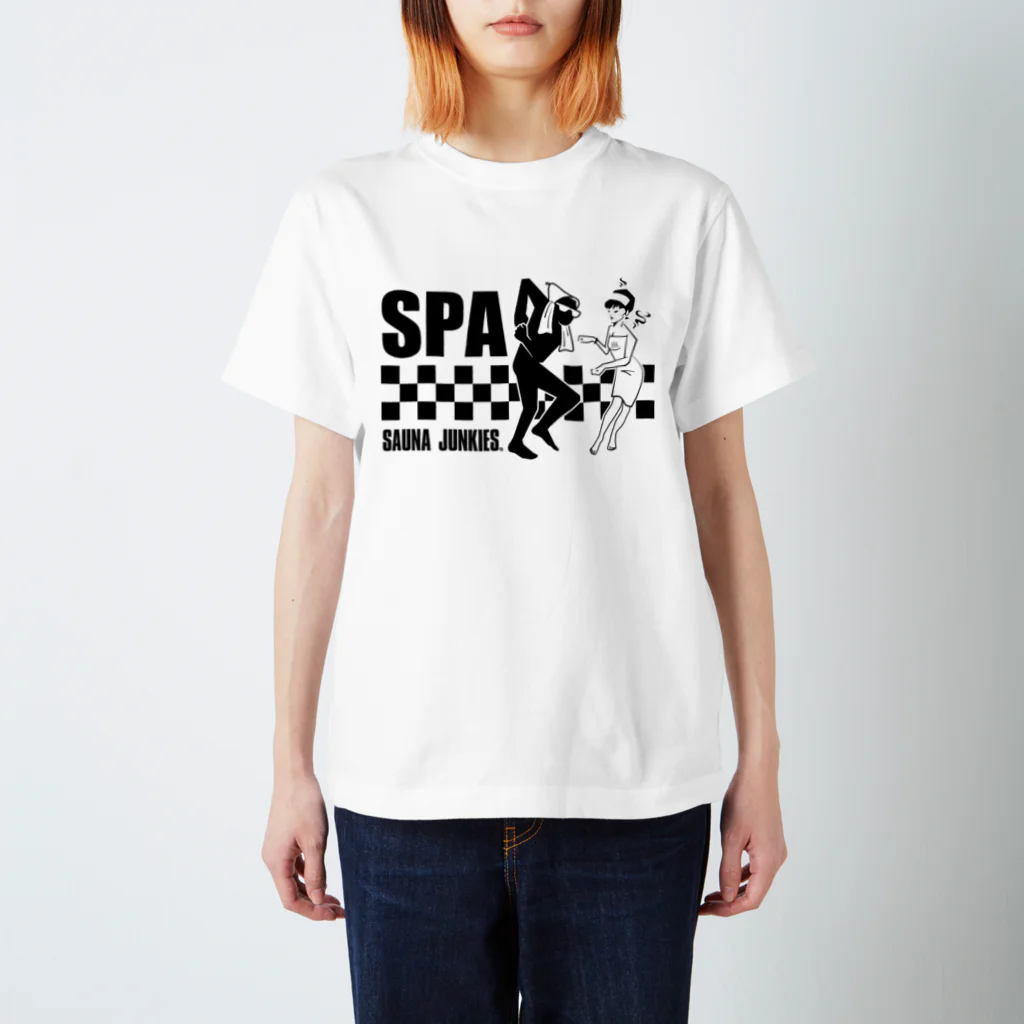 SAUNA JUNKIES | サウナジャンキーズのSPA DANCE(黒プリント) スタンダードTシャツ