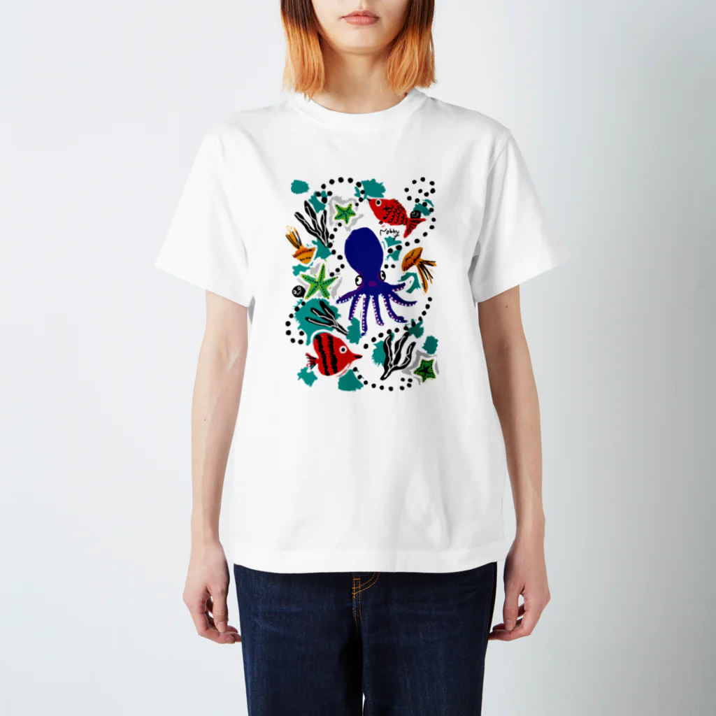 Nobby's SUZURI shopのタコさんと踊ろう Regular Fit T-Shirt