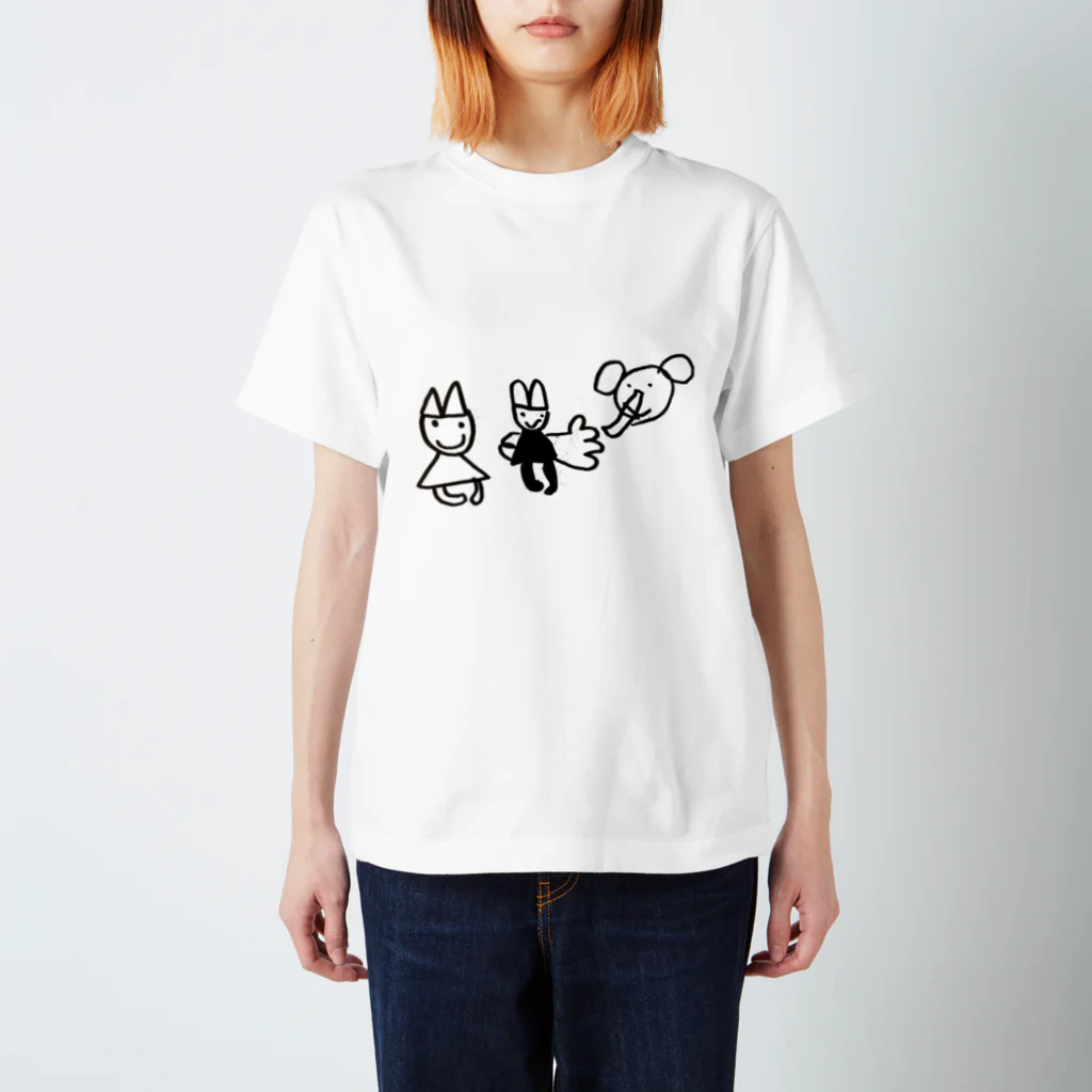 もりもりのお絵かき　動物イラスト Regular Fit T-Shirt