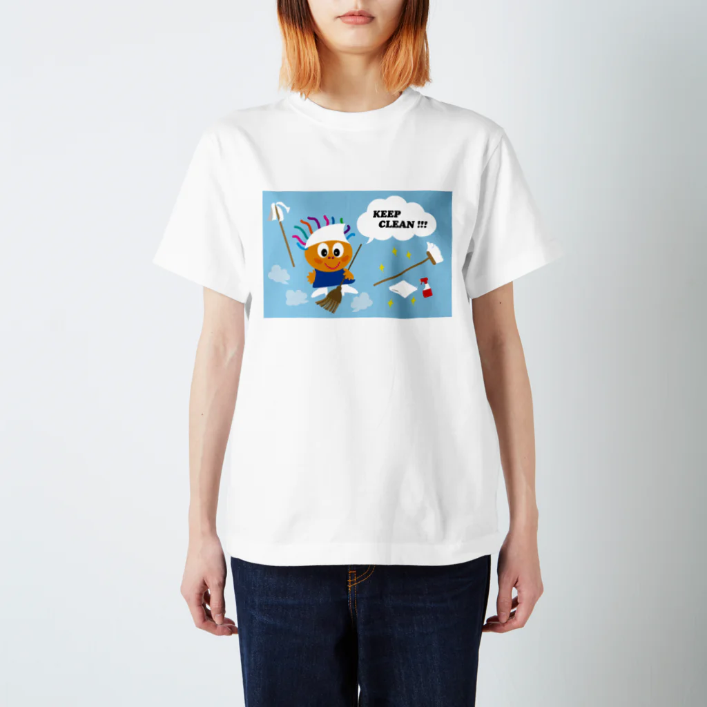 ジルトチッチのデザインボックスの今日からお片づけ頑張るクレコちゃん スタンダードTシャツ