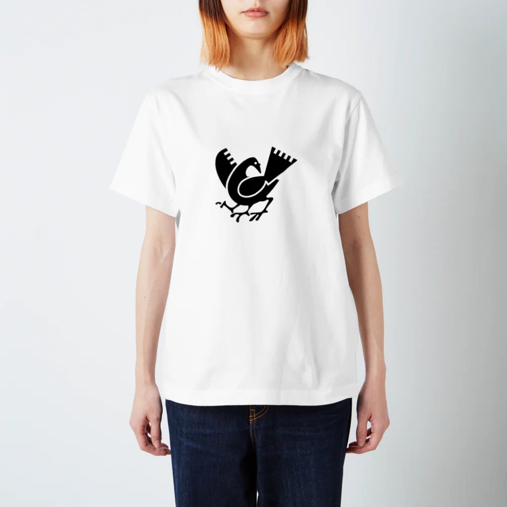 二両亭かるたの戦国花札の家紋「八咫烏」 Regular Fit T-Shirt