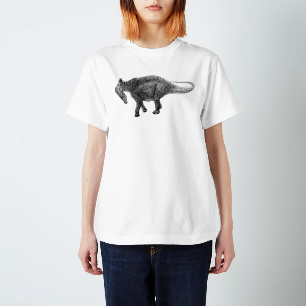 segasworksのAmargasaurus（白黒） スタンダードTシャツ