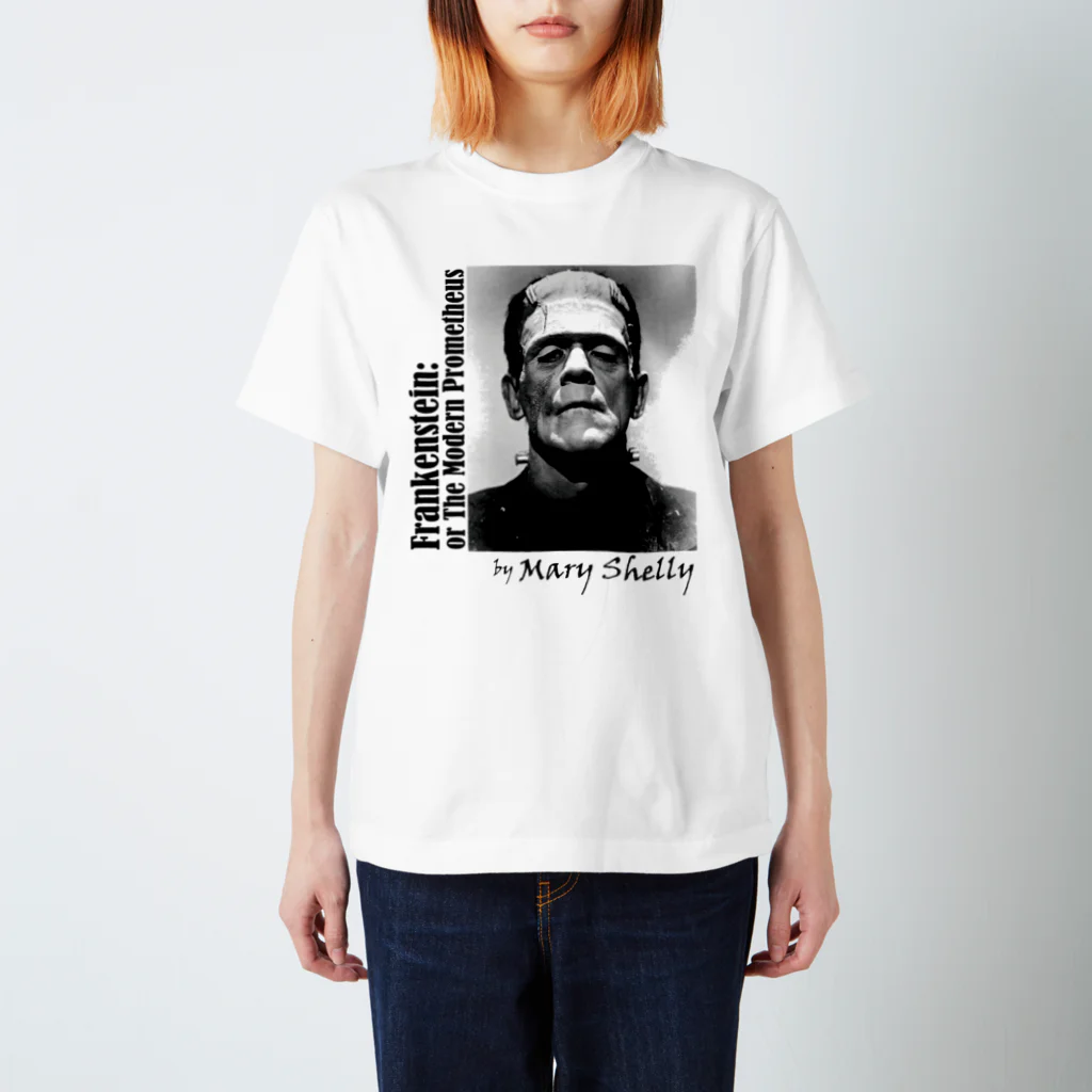 文学デザイン工房（本コミュ読書会公式ショップ）の「フランケンシュタイン」byメアリー・シェリー Regular Fit T-Shirt
