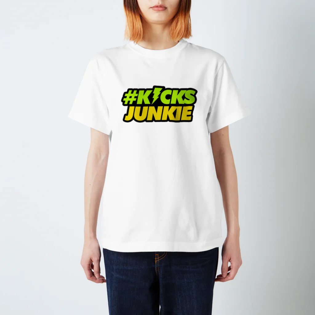 LOWCARJUNKIE ONLINE STORE #LOWCARJUNKIEの#LOWCARJUNKIE ⚡️High Voltage⚡️⚠️ #KicksJunkie Regular Fit T-Shirt