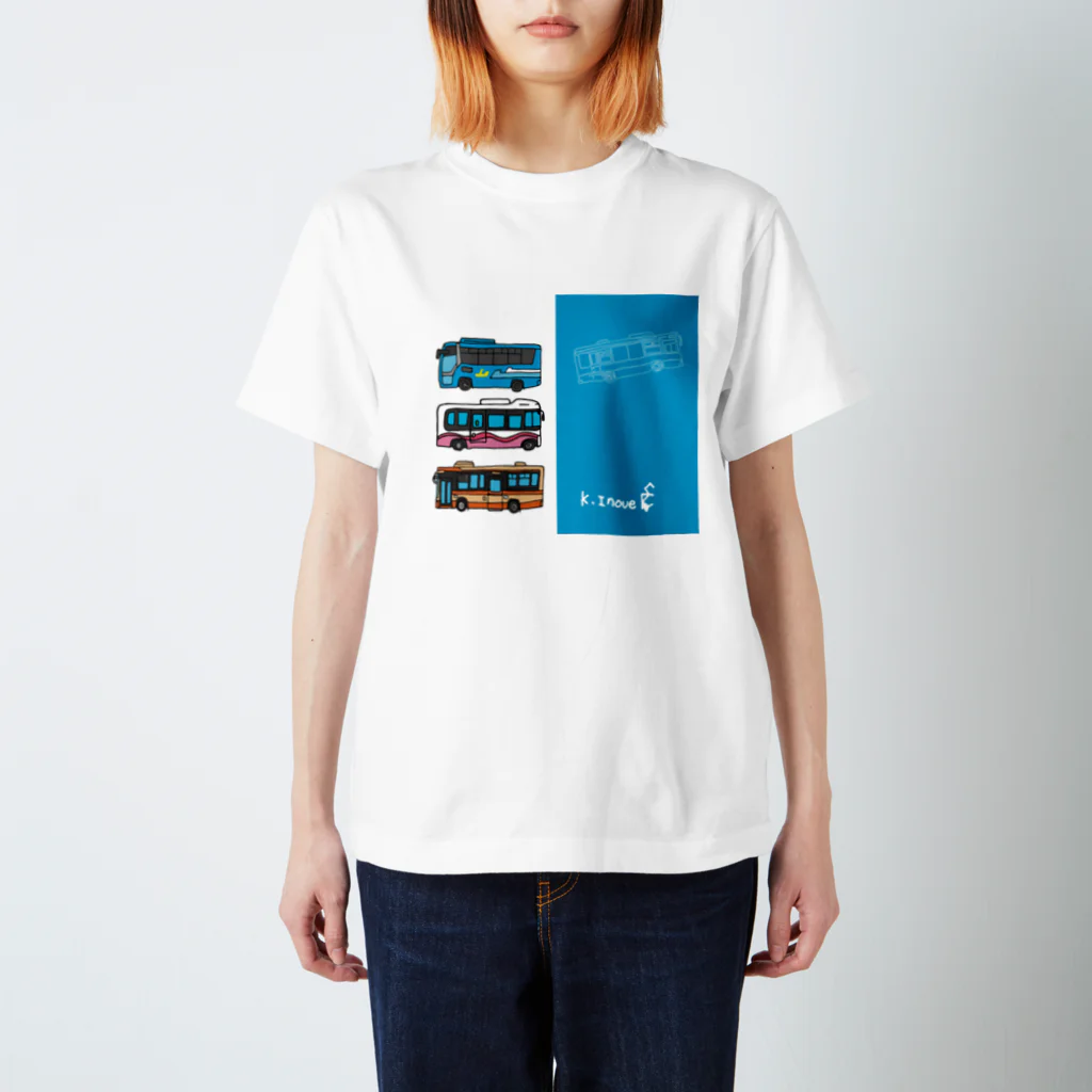 乗り物イラストレーター井上広大　オンラインショップのBuses2 スタンダードTシャツ